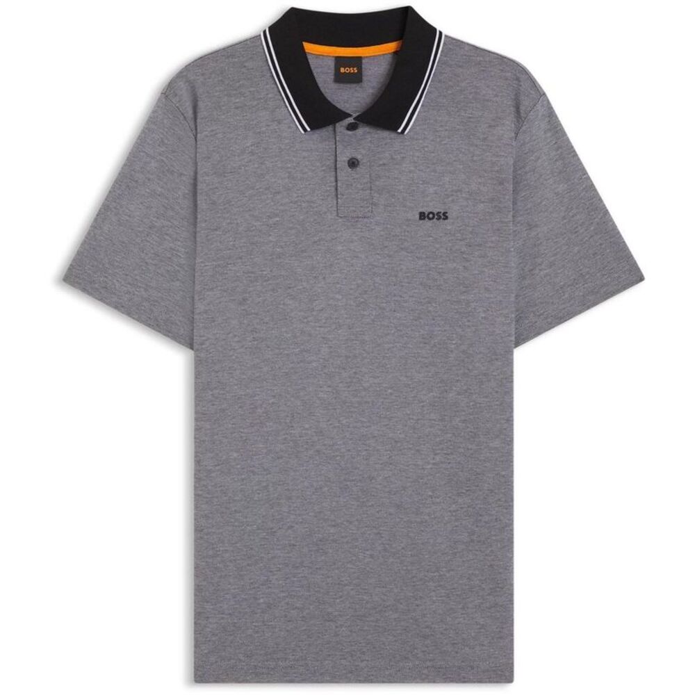 Boss Mens Peoxfordnew Short-Sleeved Polo Shirt / Black